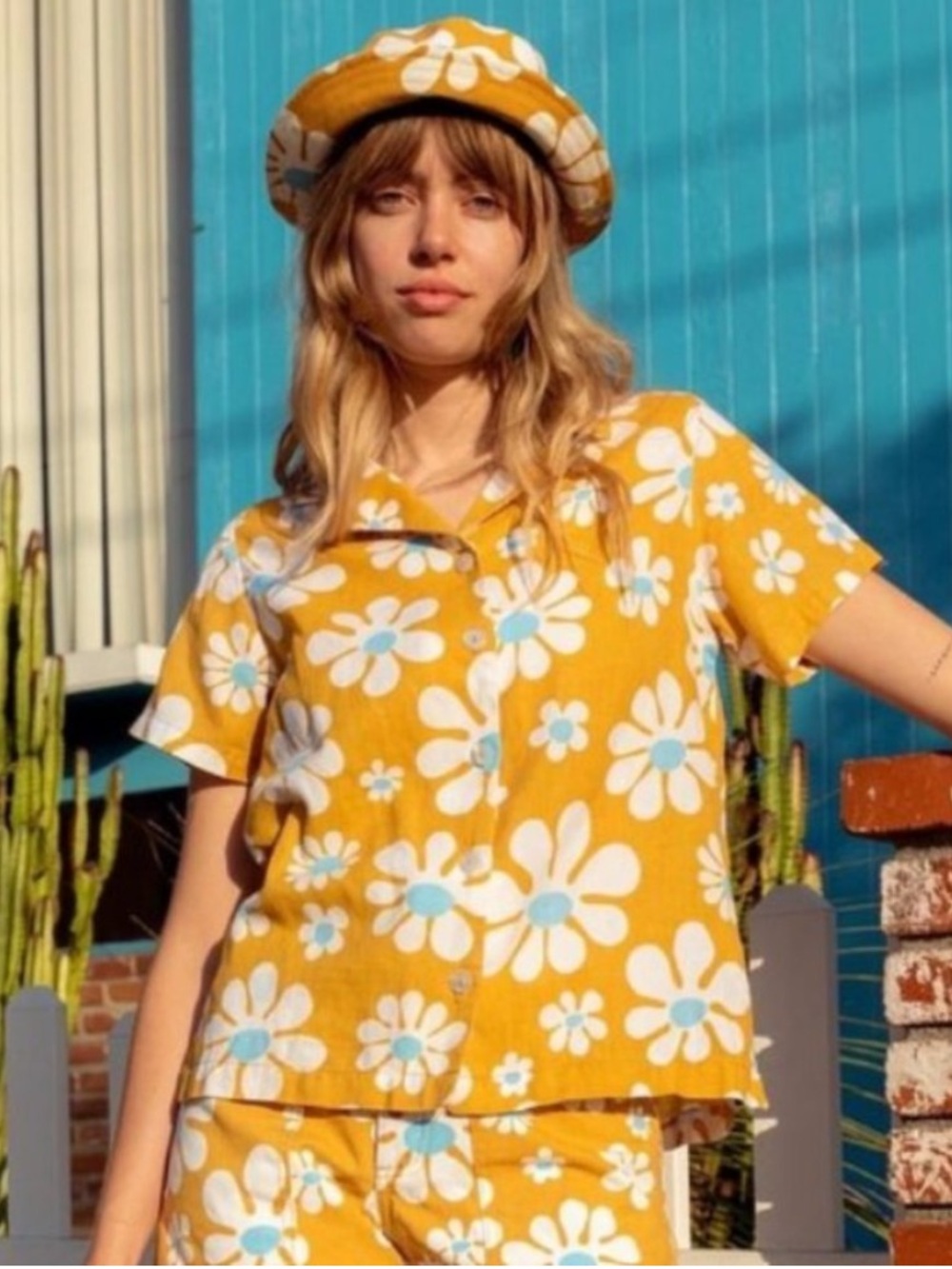 Rare Big Bud Press "XL Lazy Daisy" Button Up Shirt Top Size Medium Unisex